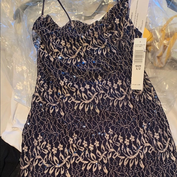 NWT Navy/Cream Hoco dress - Picture 1 of 8